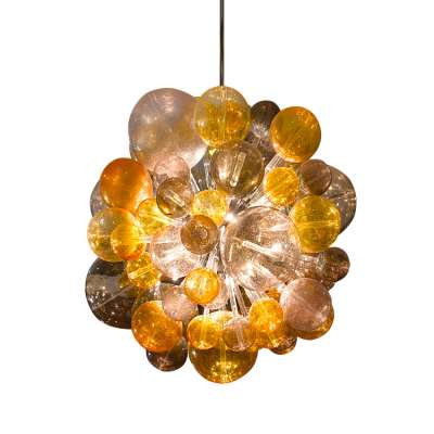 Hotel villa clubhouse custom lighting Glass ball chandelier glass ball ceiling lamp