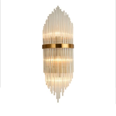 Decorative gold lamps glass bedroom wall modern light