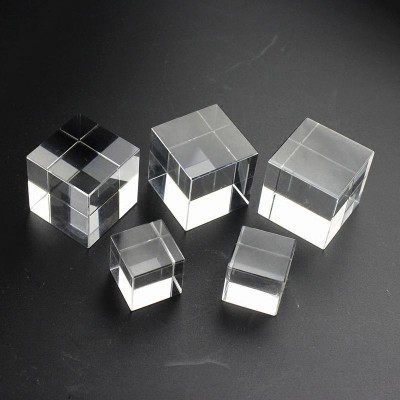 Wholesale clear k9 solid crystal glass cube